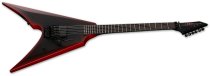 Arrow Black Metal Electric Guitar, Black Red Burst Satin