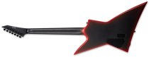 EXL-7 Baritone Black Metal 7-String Electric Guitar, Black Red Burst Satin
