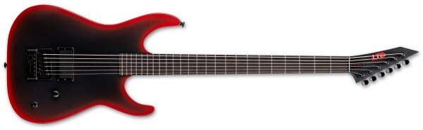M-6 Evertune 30 Black Metal Electric Guitar, Black Red Burst Satin