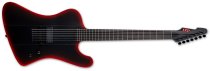 Phoenix-7 Baritone Black Metal 7-String Electric Guitar, Black Red Burst Satin