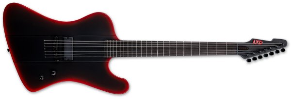 Phoenix-7 Baritone Black Metal 7-String Electric Guitar, Black Red Burst Satin