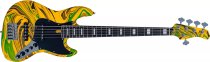 Sire V7 New Gen 5-String Jazz Bass Guitar with Marcus Super-J Revolution Pickups, Yellow Swirl