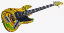 Sire V7 New Gen 5-String Jazz Bass Guitar with Marcus Super-J Revolution Pickups, Yellow Swirl