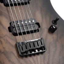 Baritone Electric Guitar with Seymour Duncan Sentient & Nazgûl Humbuckers, Natural Black Burst