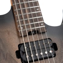 Baritone Electric Guitar with Seymour Duncan Sentient & Nazgûl Humbuckers, Natural Black Burst