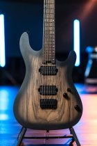 Baritone Electric Guitar with Seymour Duncan Sentient & Nazgûl Humbuckers, Natural Black Burst
