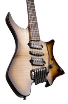 Headless Electric Guitar with Arc TILT Tremolo, Sepia Burst Gloss