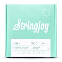 Flyers Balanced Medium Gauge (11-50) Flatwound Stainless Electric Guitar Strings