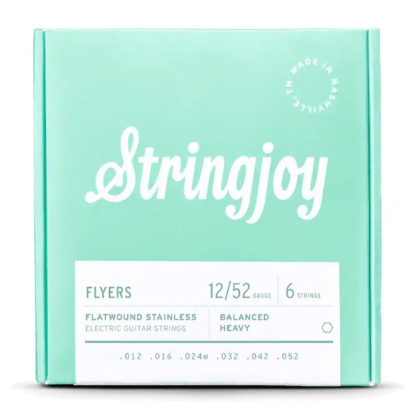 Flyers Balanced Heavy Gauge (12-52) Flatwound Stainless Electric Guitar Strings