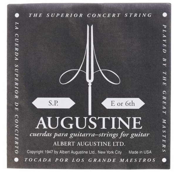 Black Classic Nylon E-6 Single String **12 pack**