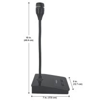 14" Hi-Z/Lo-Z Dynamic Gooseneck Paging Microphone