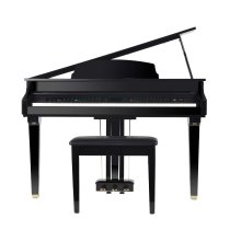 88-Key Micro Grand Digital Piano with Bench, Ebony