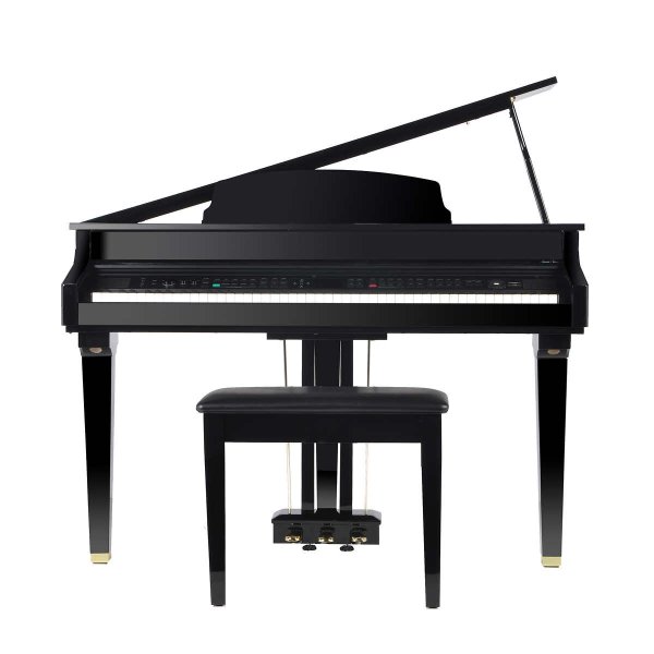88-Key Micro Grand Digital Piano with Bench, Ebony