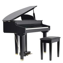 88-Key Micro Grand Digital Piano with Bench, Ebony