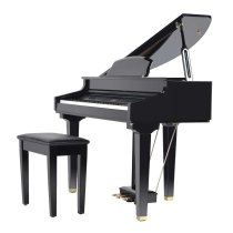 88-Key Micro Grand Digital Piano with Bench, Ebony