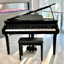 88-Key Micro Grand Digital Piano with Bench, Ebony
