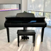 88-Key Micro Grand Digital Piano with Bench, Ebony