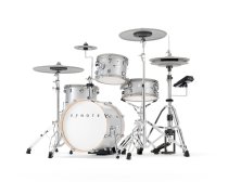 9-Piece Electronic Drum Kit with 3-Zone Cymbals, 8" Splash & Bluetooth MIDI, White Sparkle
