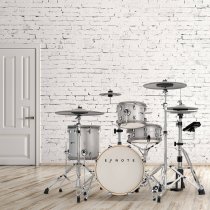 9-Piece Electronic Drum Kit with 3-Zone Cymbals, 8" Splash & Bluetooth MIDI, White Sparkle