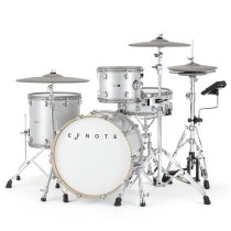 7-Piece Electronic Drum Kit with 20″ Ride, 14″ Tru-Motion Hi-Hat & 20″ Kick, White Sparkle
