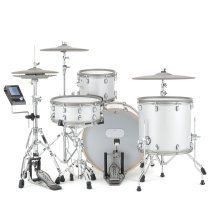 7-Piece Electronic Drum Kit with 20" Ride, 14" Tru-Motion Hi-Hat & 20" Kick, White Sparkle