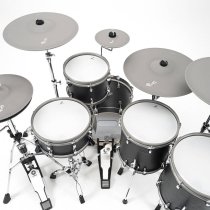9-Piece Electronic Drum Kit with 14" Hi-Hat, 16" Kick, Black Oak