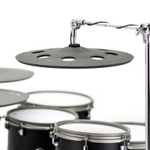 11-Piece Electronic Drum Kit with 20" Ride, STAX Cymbals & 20" Kick, Black Oak