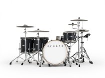 11-Piece Electronic Drum Kit with 20″ Ride, STAX Cymbals & 20″ Kick, Black Oak