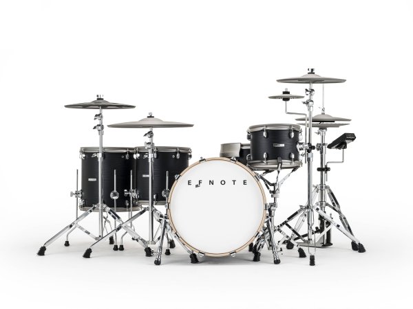 11-Piece Electronic Drum Kit with 20" Ride, STAX Cymbals & 20" Kick, Black Oak