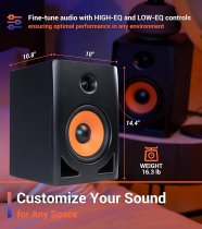 8" Studio Reference Monitor, 2-Way Active Powered Speaker (Single)