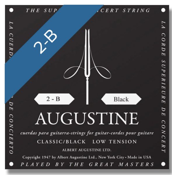 Black Classic Nylon 2-B Single String **12 pack**