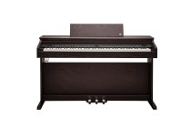 88-Key Upright Digital Piano with Hammer-Action Keys, Bluetooth & 40W Speaker System, Rosewood