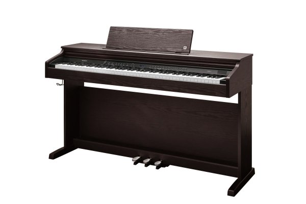 88-Key Upright Digital Piano with Hammer-Action Keys, Bluetooth & 40W Speaker System, Rosewood