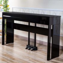 88-Key Upright Digital Piano with Bench, High Gloss Ebony