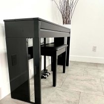 88-Key Upright Digital Piano with Bench, High Gloss Ebony