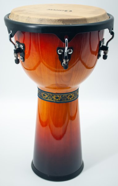 12" Djembe with Comfort Rim and Natural Skin Head, Sunburst