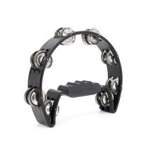 Black Cutaway Tambourine