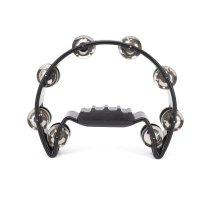Black Cutaway Tambourine