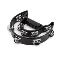 Black Double Cutaway Tambourine