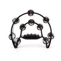 Black Double Cutaway Tambourine