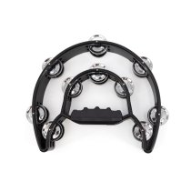 Black Double Cutaway Tambourine