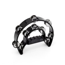 Black Double Cutaway Tambourine