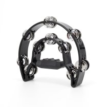 Black Double Cutaway Tambourine