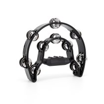 Black Double Cutaway Tambourine