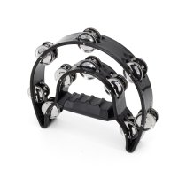 Black Double Cutaway Tambourine