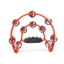 Red Double Cutaway Tambourine