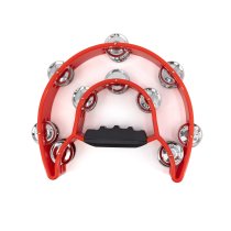 Red Double Cutaway Tambourine