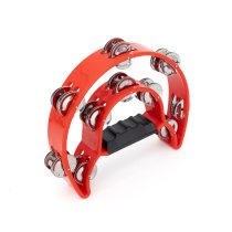 Red Double Cutaway Tambourine