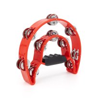 Red Double Cutaway Tambourine