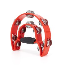 Red Double Cutaway Tambourine